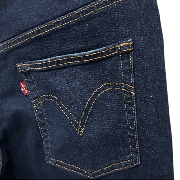 119 LEVI’S | NWT Straight Ankle Blue Jeans High Rise Distressed Dark Wash(31x27) - Picture 8 of 14